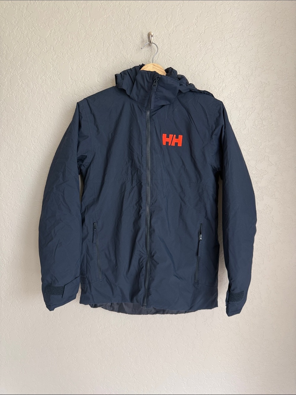 Helly Hansen Navy Ski Jacket with Orange HH Logo 14